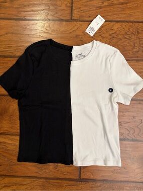 🖤🤍 Ribbed Cropped Holster Tee – Size Medium – NWT 🤍🖤